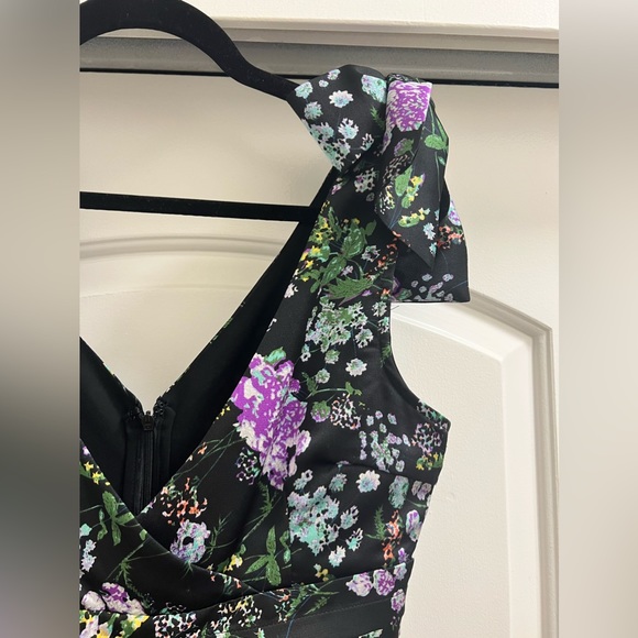 NWT Anthropologie Foxiedox Bow Shoulder Wide Leg Floral Jumpsuit - Picture 7 of 12